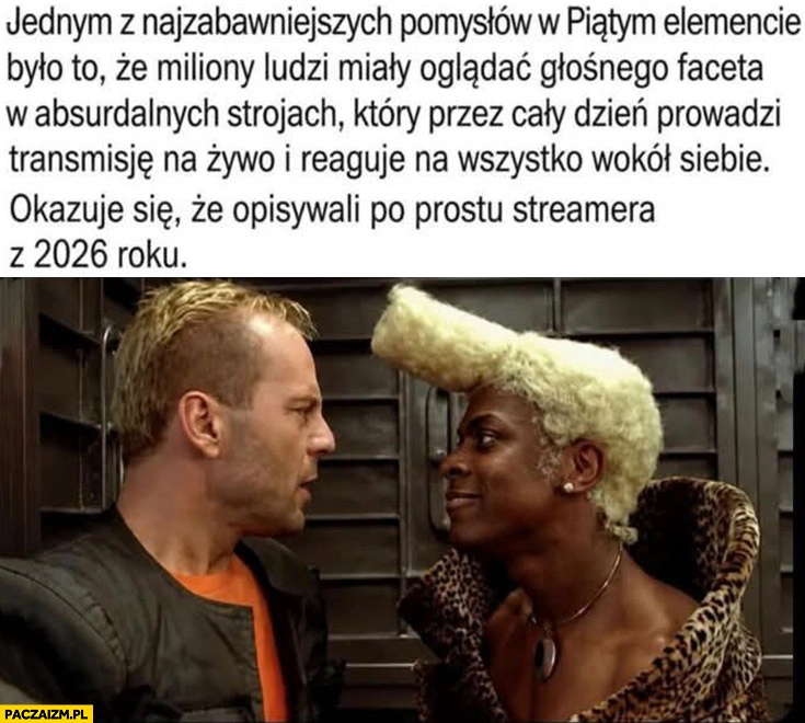 Piąty element postać streamera z 2026 roku