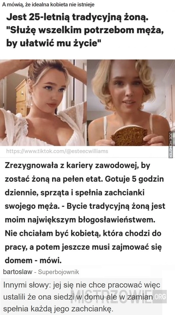 
    A mówią, że idealna kobieta nie istnieje