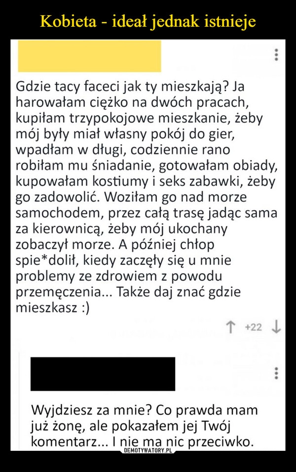 
    Kobieta - ideał jednak istnieje