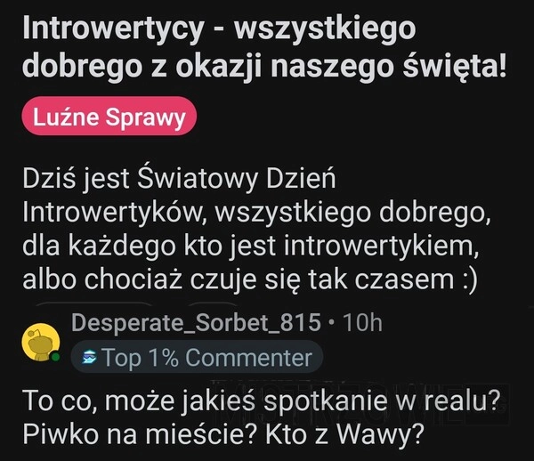 
    Światowy Dzień Introwertyków