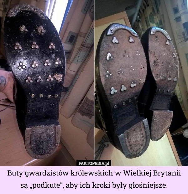 
    Buty gwardzistów królewskich w Wielkiej Brytanii są „podkute”, aby ich kroki...