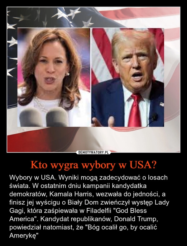 
    Kto wygra wybory w USA?