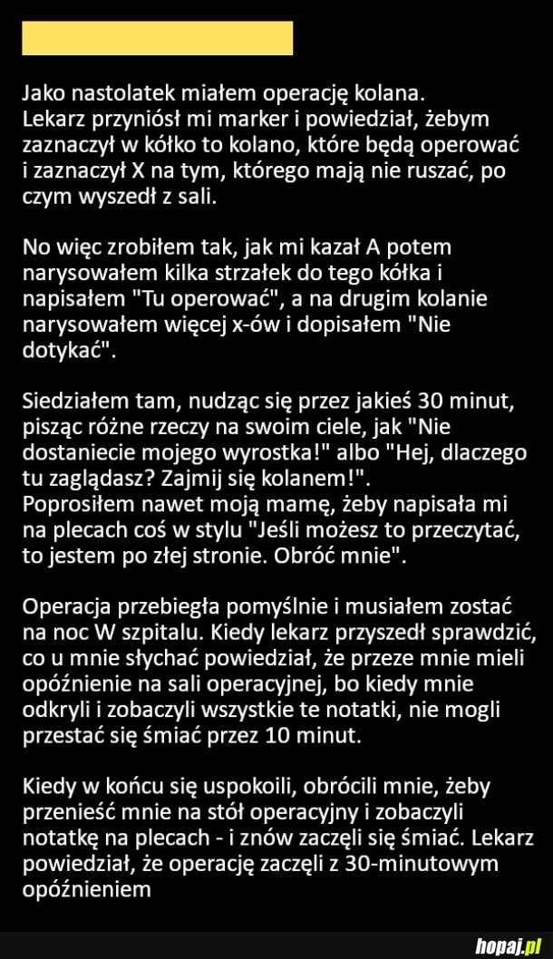 
    Operacja kolana