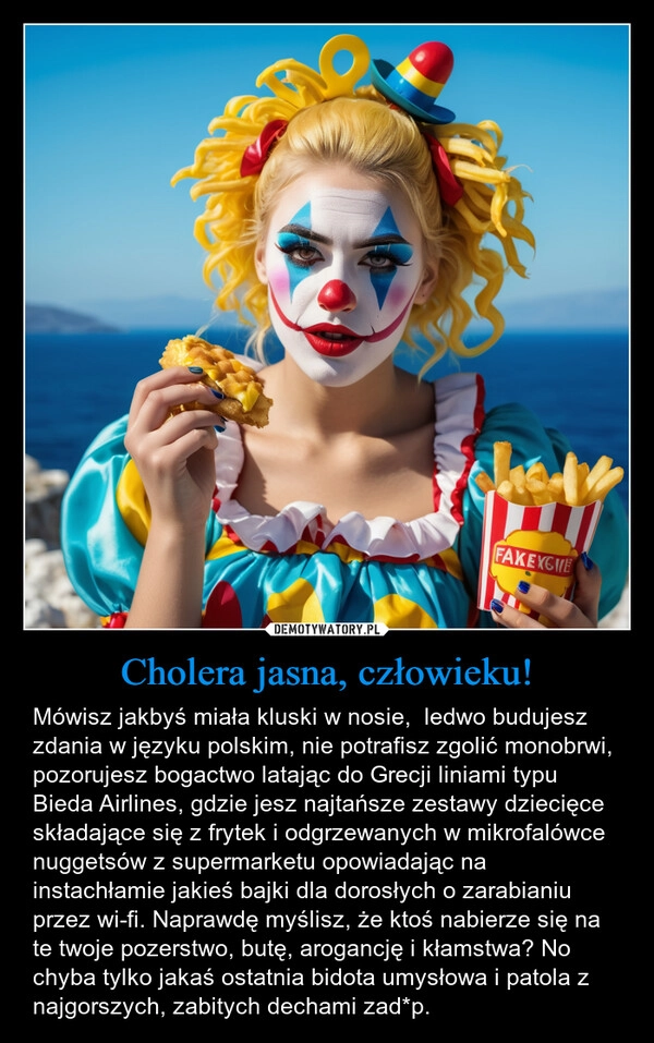 
    Cholera jasna, człowieku!