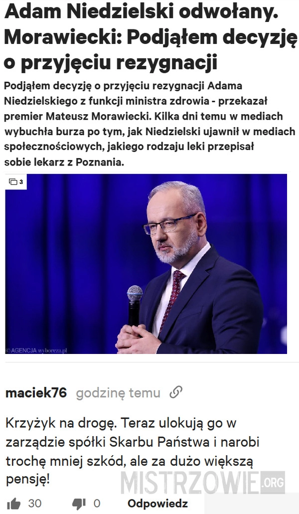 
    Odwołanie ministra