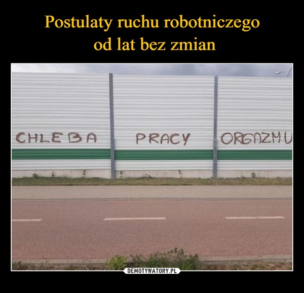 
    Postulaty ruchu robotniczego
 od lat bez zmian