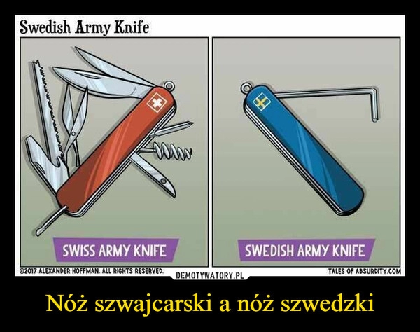 
    Nóż szwajcarski a nóż szwedzki