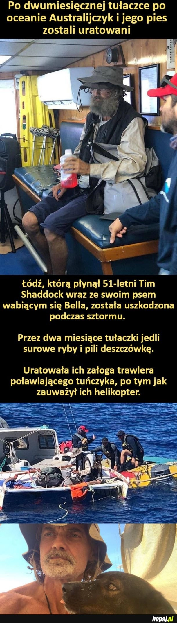 
    Zostali uratowani po dwumiesięcznej tułaczce po oceanie