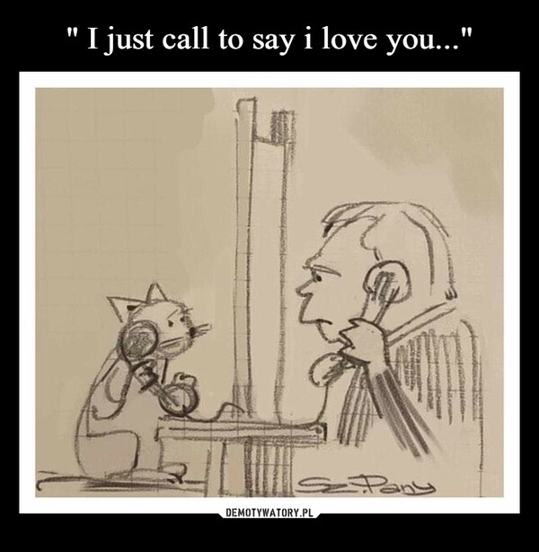 
    " I just call to say i love you..."