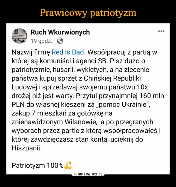 
    Prawicowy patriotyzm