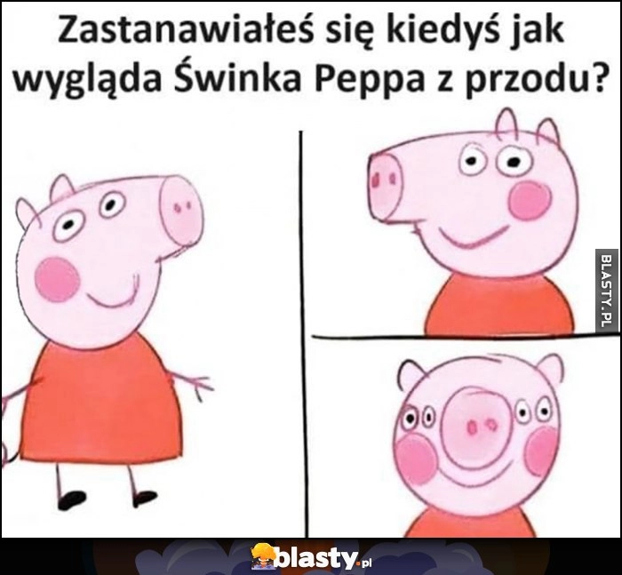 
    Zastanawiałeś się kiedyś jak wygląda Świnka Peppa z przodu?