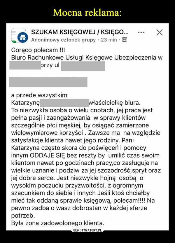 
    Mocna reklama: