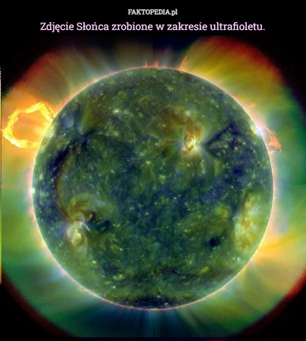 
    Zdjęcie Słońca zrobione w zakresie ultrafioletu.