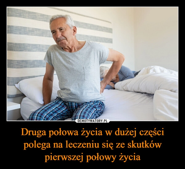 
    Druga połowa życia w dużej części polega na leczeniu się ze skutków pierwszej połowy życia