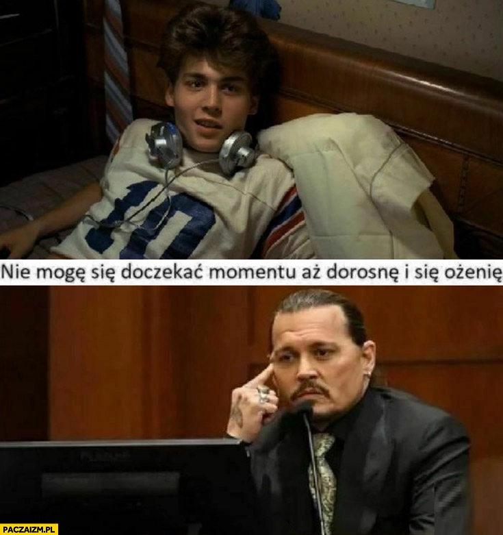 
    Młody Johnny Depp nie mogę się doczekać momentu aż dorosnę i się ożenię