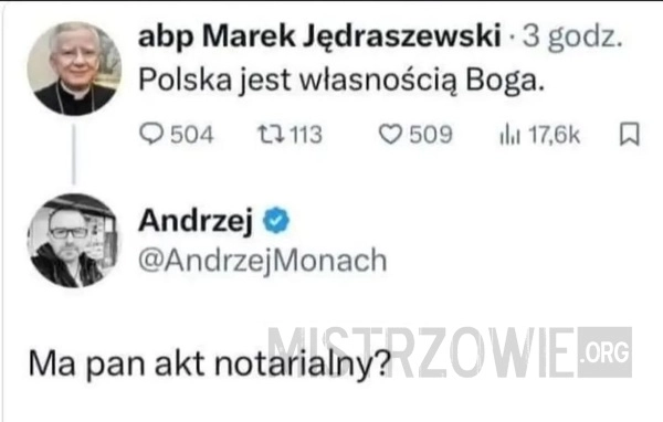 
    Dowód poproszę