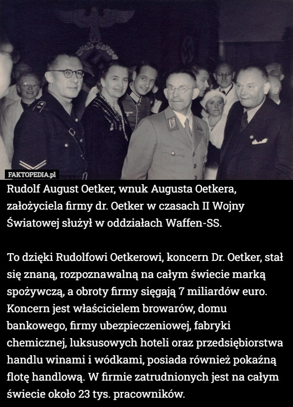 
    Rudolf August Oetker, wnuk Augusta Oetkera, założyciela firmy dr. Oetker