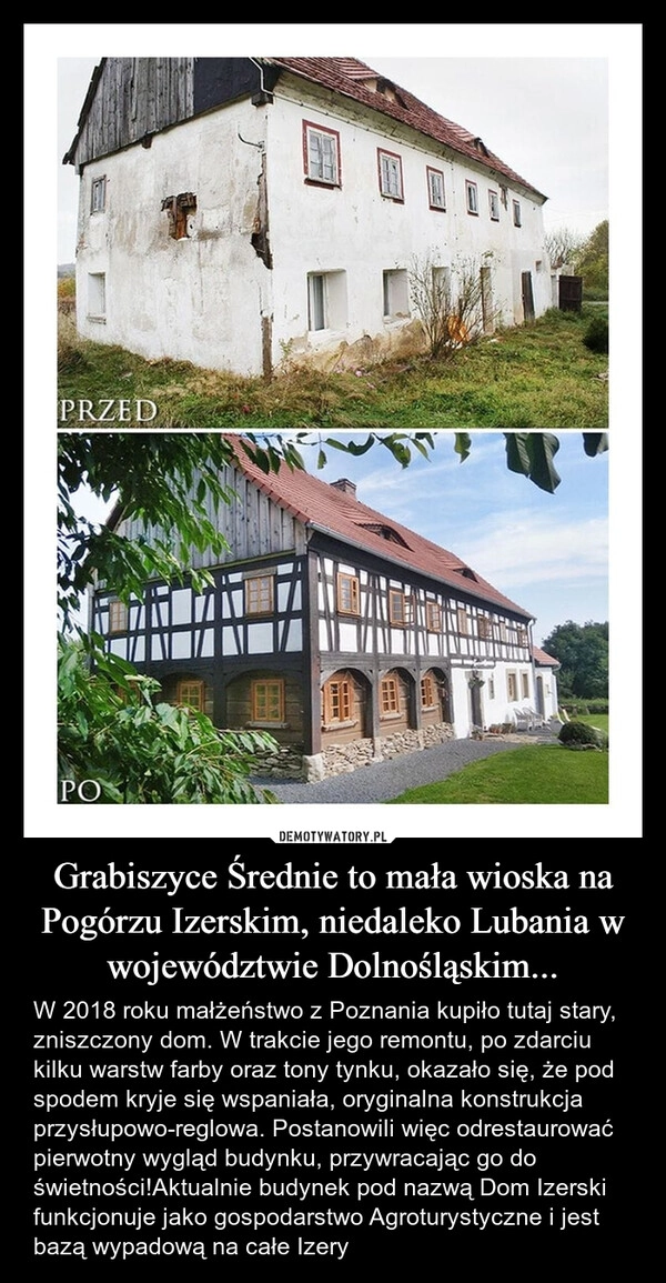 
    Grabiszyce Średnie to mała wioska na Pogórzu Izerskim, niedaleko Lubania w województwie Dolnośląskim...