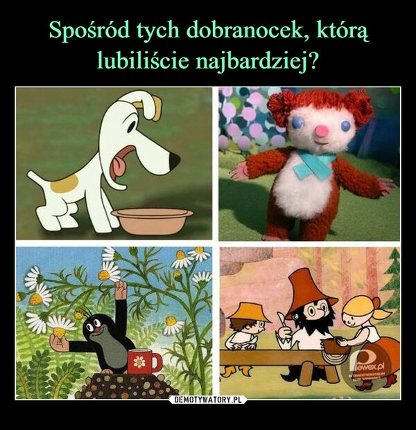 
    Spośród tych dobranocek, którą lubiliście najbardziej?