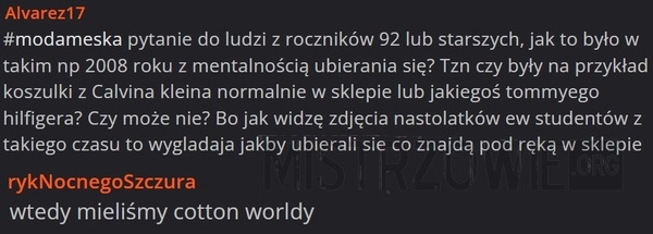 
    Mentalnośc ubierania się