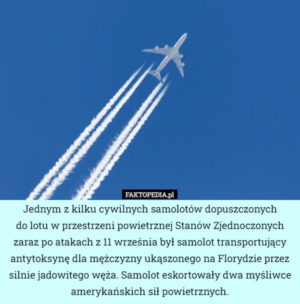 
    Jednym z kilku cywilnych samolotów dopuszczonych
do lotu w przestrzeni powietrznej