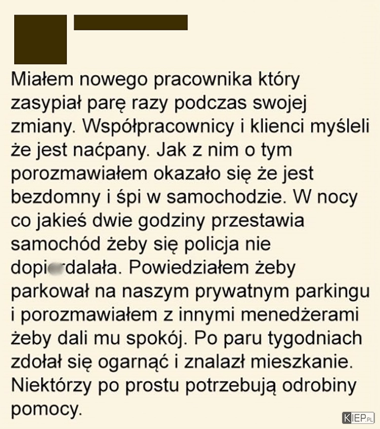 
    Pracownik z trudną sytuacją