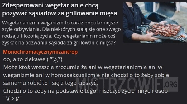 
    Zdesperowani wegetarianie