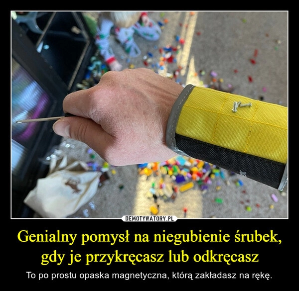 
    Genialny pomysł na niegubienie śrubek, gdy je przykręcasz lub odkręcasz