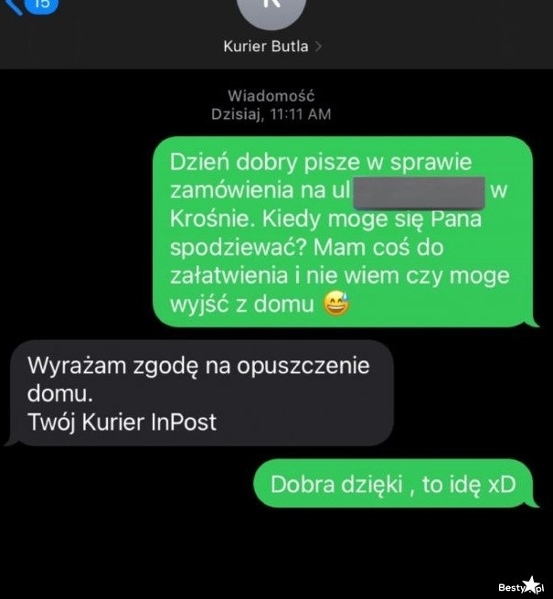 
    Pytanie do kuriera 