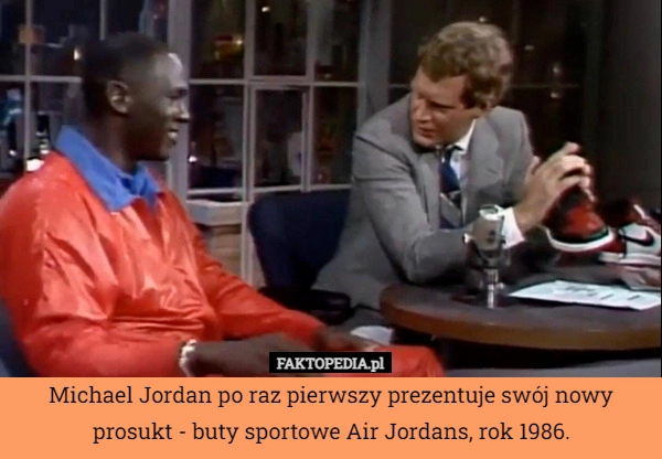 
    Michael Jordan po raz pierwszy prezentuje swój nowy prosukt - buty sportowe