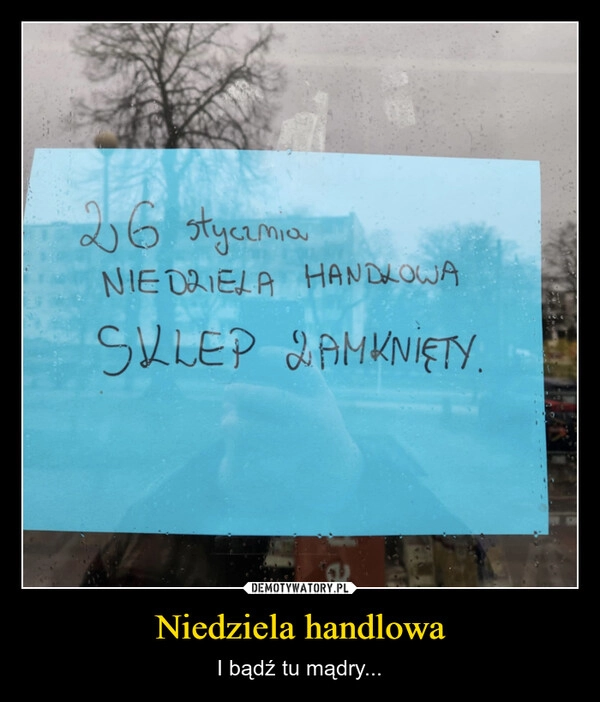 
    Niedziela handlowa