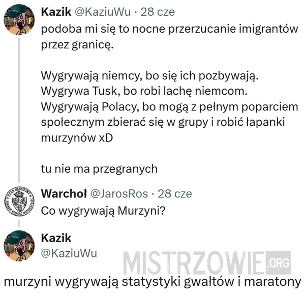 
    Nocne przerzucanie imigrantów