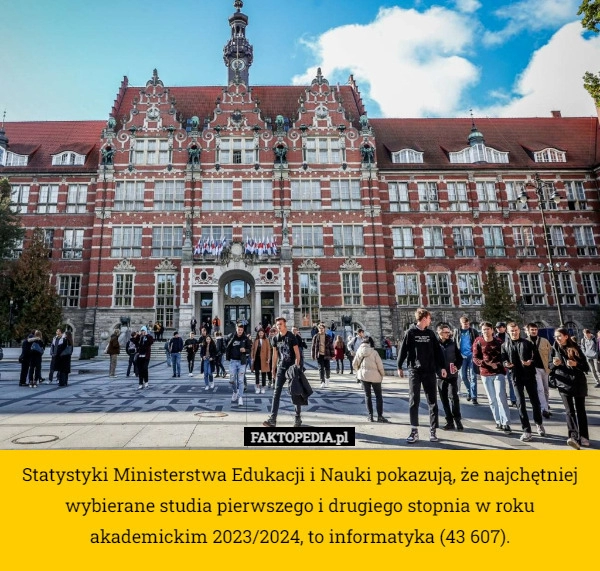 
    Statystyki Ministerstwa Edukacji i Nauki pokazują, że najchętniej wybierane