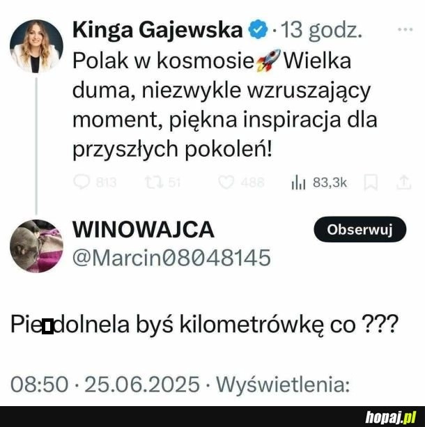 
    Ale by sobie wpisała kilometrówkę