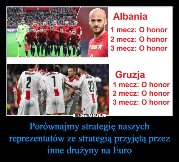 
    Porównajmy strategię naszych reprezentatów ze strategią przyjętą przez inne drużyny na Euro