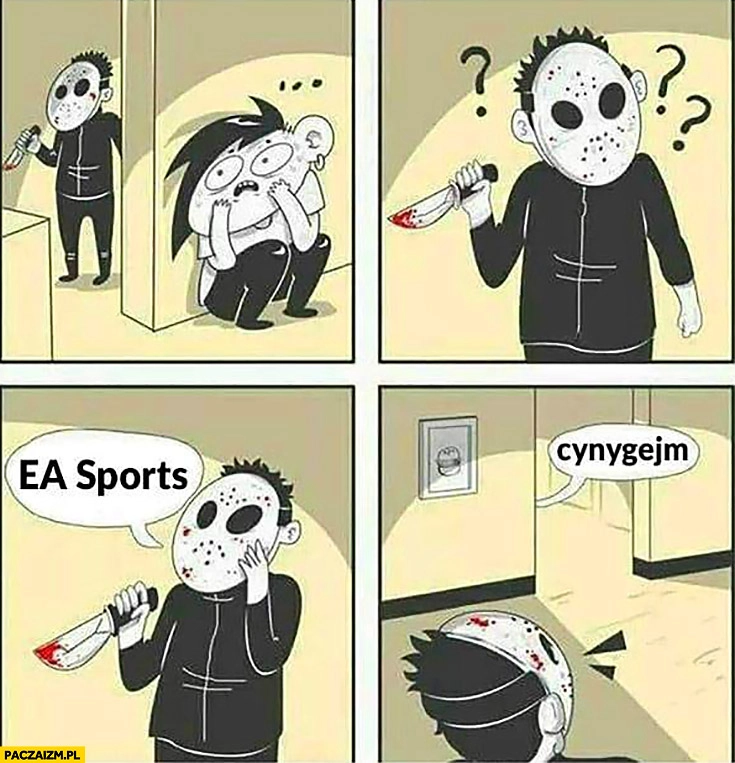 
    Seryjny morderca szuka ofiary EA Sports cynygejm komiks
