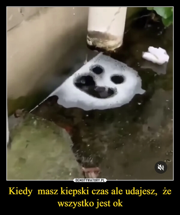 
    Kiedy  masz kiepski czas ale udajesz,  że wszystko jest ok