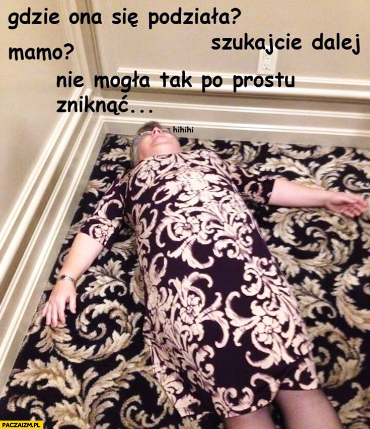 
    Gdzie ona się podziała? Szukajcie dalej, nie mogła tak po prostu zniknąć sukienka we wzór dywanu
