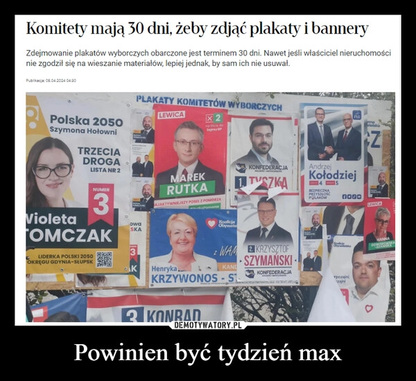 
    Powinien być tydzień max