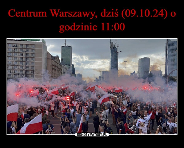 
    Centrum Warszawy, dziś (09.10.24) o godzinie 11:00