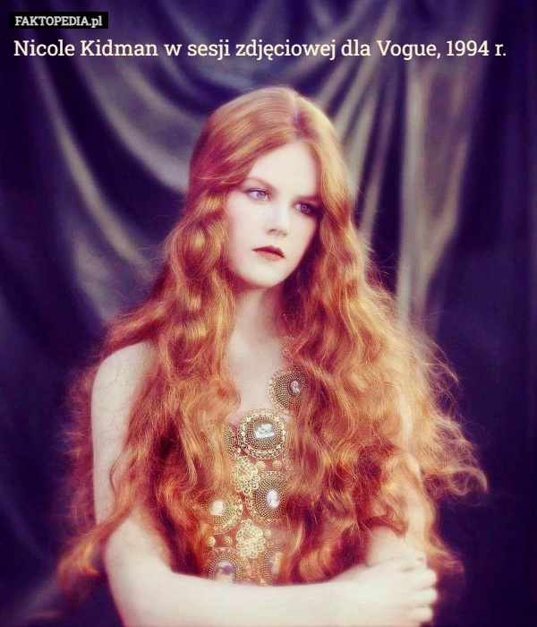 
    Nicole Kidman w sesji zdjęciowej dla Vogue, 1994 r.