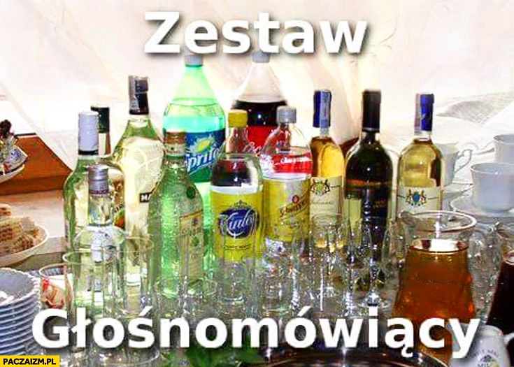 
    Zestaw głośnomówiący alkohol