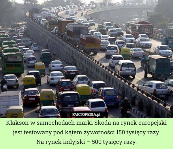 
    Klakson w samochodach marki Skoda na rynek europejski jest testowany pod