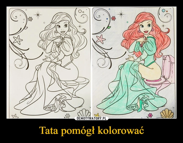 
    Tata pomógł kolorować