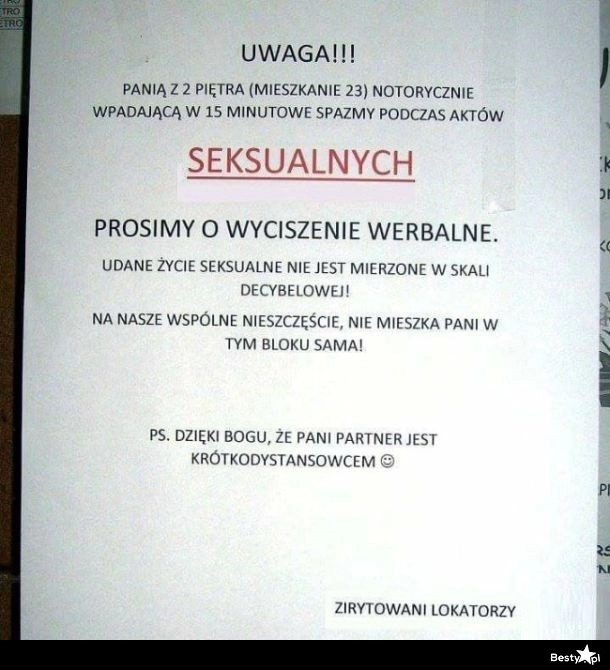 
    Poirytowani sąsiedzi 