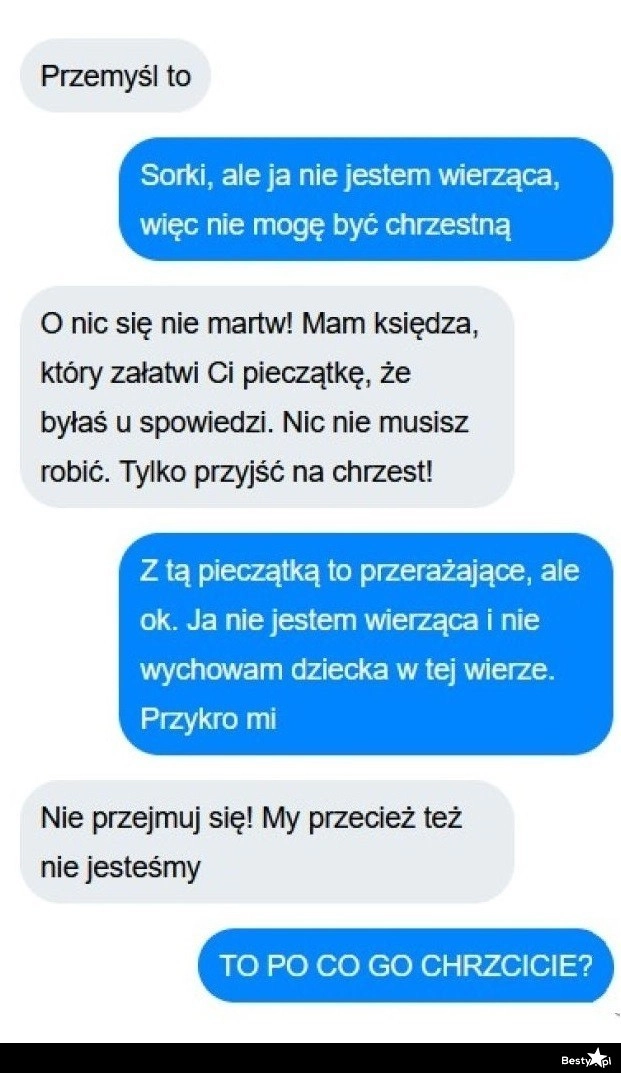 
    Namawianie do bycia chrzestną