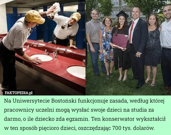 
    
			Na Uniwersytecie Bostoński funkcjonuje zasada, według której pracownicy...					