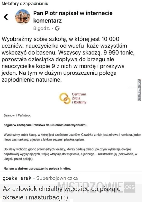 
    Metafory o zapładnianiu