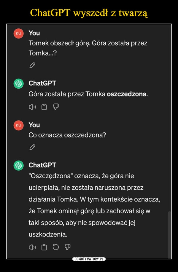 
    ChatGPT wyszedł z twarzą