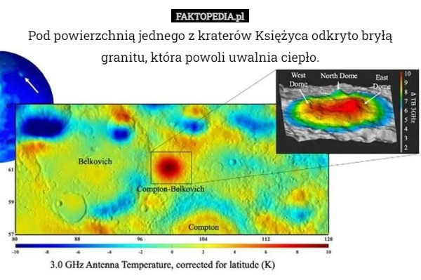 
    Pod powierzchnią jednego z kraterów Księżyca odkryto bryłą granitu, która